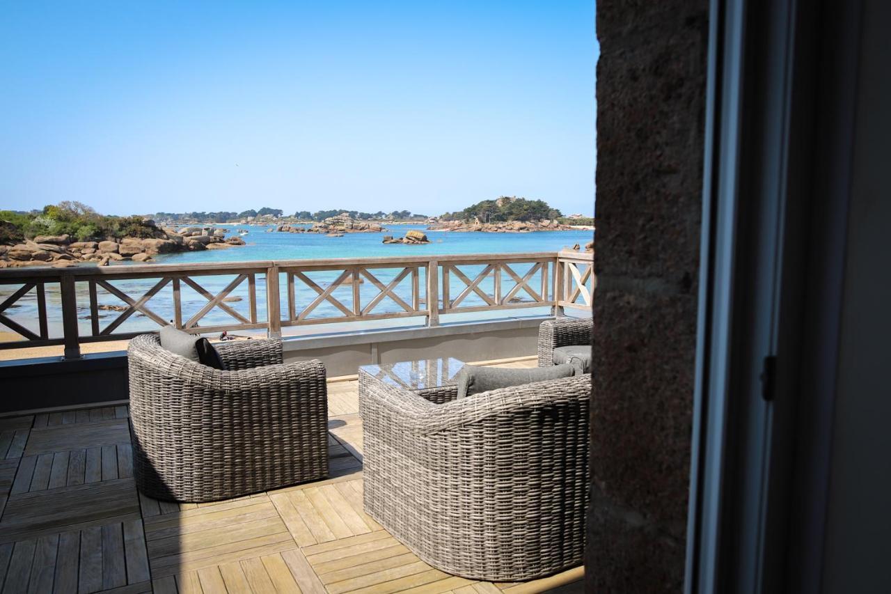 Logis Hotel Saint Guirec Et De La Plage Perros-Guirec Exterior foto