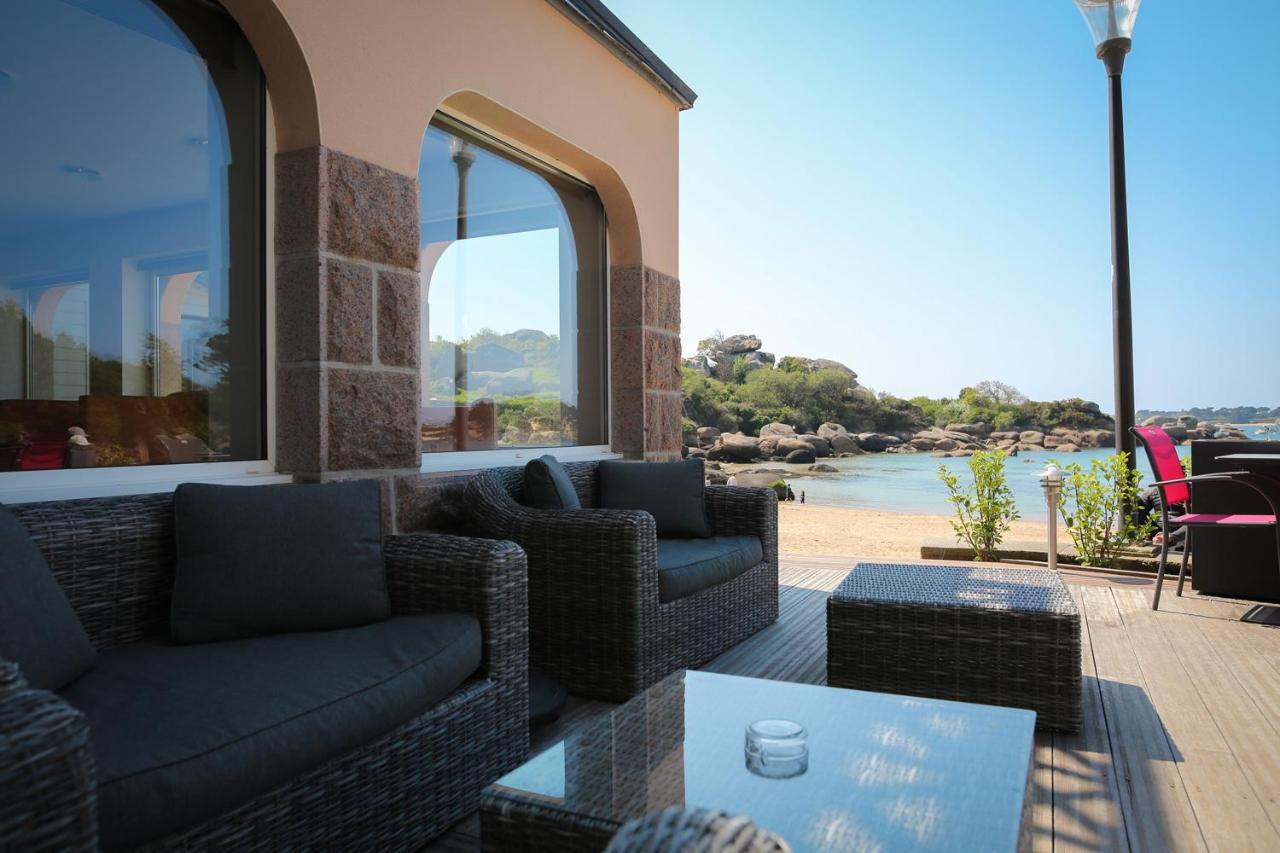 Logis Hotel Saint Guirec Et De La Plage Perros-Guirec Exterior foto